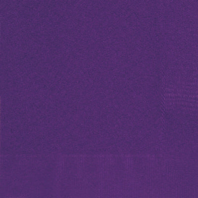 Deep Purple Square Paper Napkins 33cm (20 Pack)