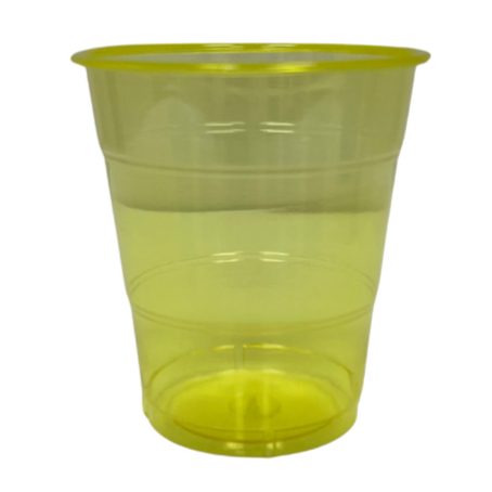 Yellow Plastic Cups 340ml (Pack of 16)