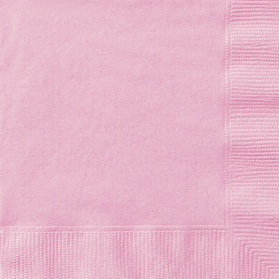 Baby Pink Square Paper Napkins 33cm (20 Pack)