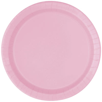 Baby Pink Paper Plates 23cm (8 Pack)