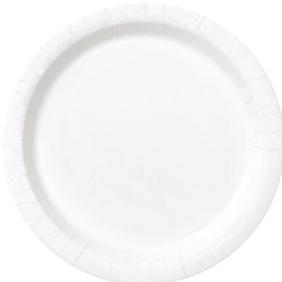 White Paper Plates 23cm (8 Pack)