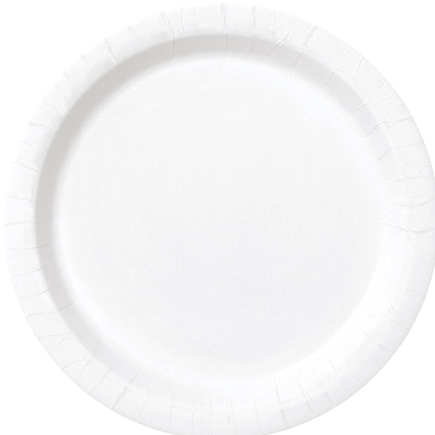 White Paper Plates 23cm (8 Pack)