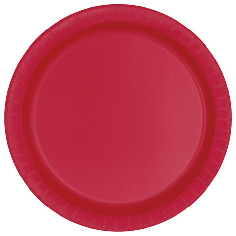 Red Paper Plates 23cm (8 Pack)