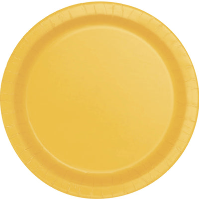 Yellow Paper Plates 23cm (8 Pack)