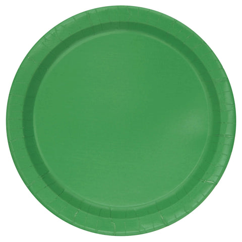 Emerald Green Paper Plates 23cm (8 Pack)