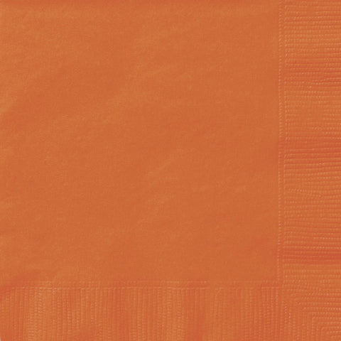 Orange Square Paper Napkins 33cm (20 Pack)
