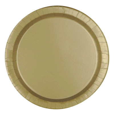Gold Paper Plates 23cm (8 Pack)