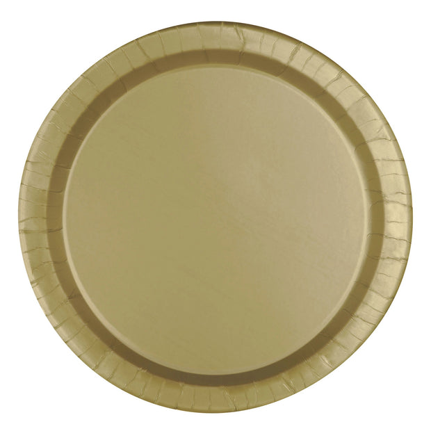 Gold Paper Plates 23cm (8 Pack)