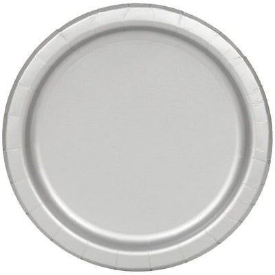 Silver Paper Plates 23cm (8 Pack)