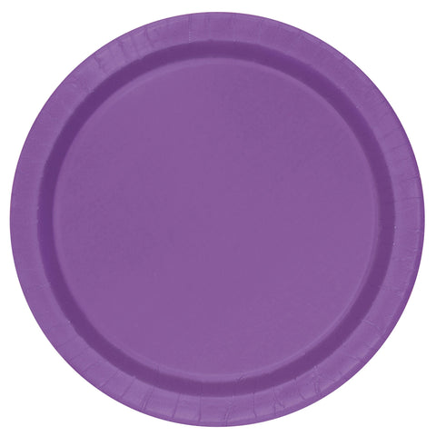 Purple Paper Plates 23cm (8 Pack)