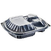 Black Microwavable Food Containers & Lids (1, 2 & 3 Compartment)