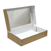 Kraft Tray Bake Box With Window - 2 Sizes Available