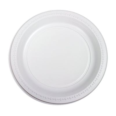 White Plastic Plates 9" (50 Pack)