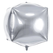 Silver Foil Balloon Square Cubic 14"