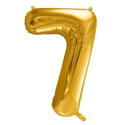 Gold Foil Number 7 Balloon 34"
