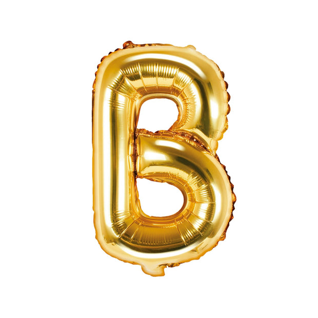 Gold Foil Letter B Balloon 14"