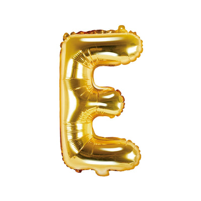 Gold Foil Letter E Balloon 14"