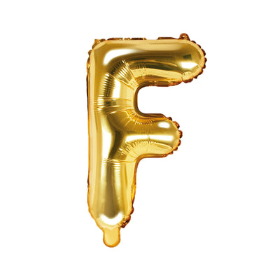 Gold Foil Letter F Balloon 14"