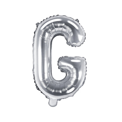 Silver Foil Letter G Balloon 14"