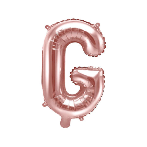 Rose Gold Foil Letter G Balloon 14"