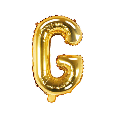 Gold Foil Letter G Balloon 14"