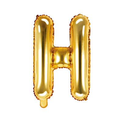 Gold Foil Letter H Balloon 14"