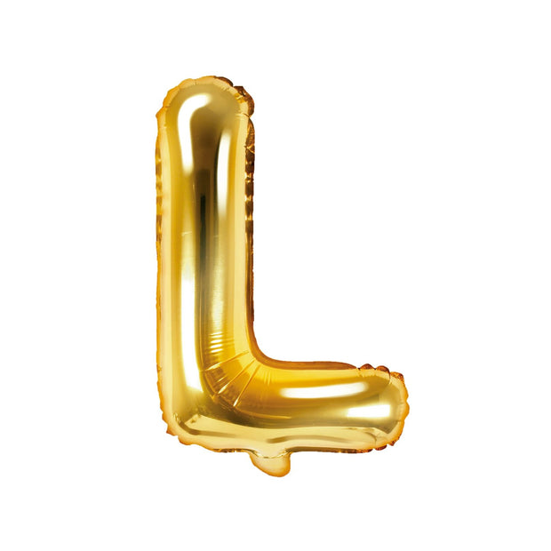 Gold Foil Letter L Balloon 14"