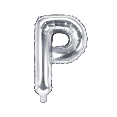 Silver Foil Letter P Balloon 14"