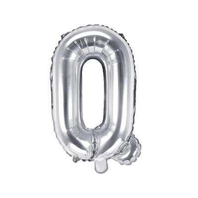 Silver Foil Letter Q Balloon 14"