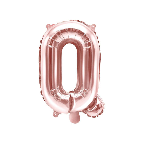 Rose Gold Foil Letter Q Balloon 14"