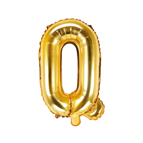 Gold Foil Letter Q Balloon 14"