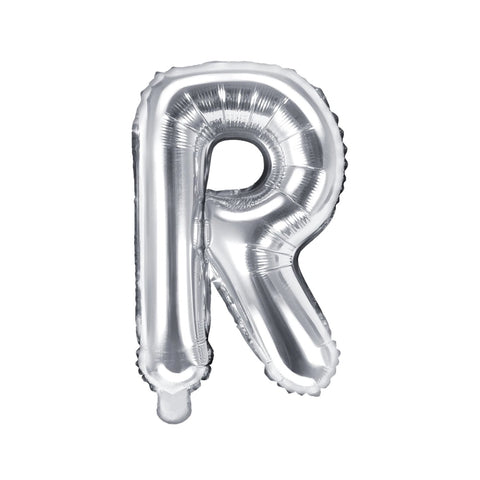 Silver Foil Letter R Balloon 14"