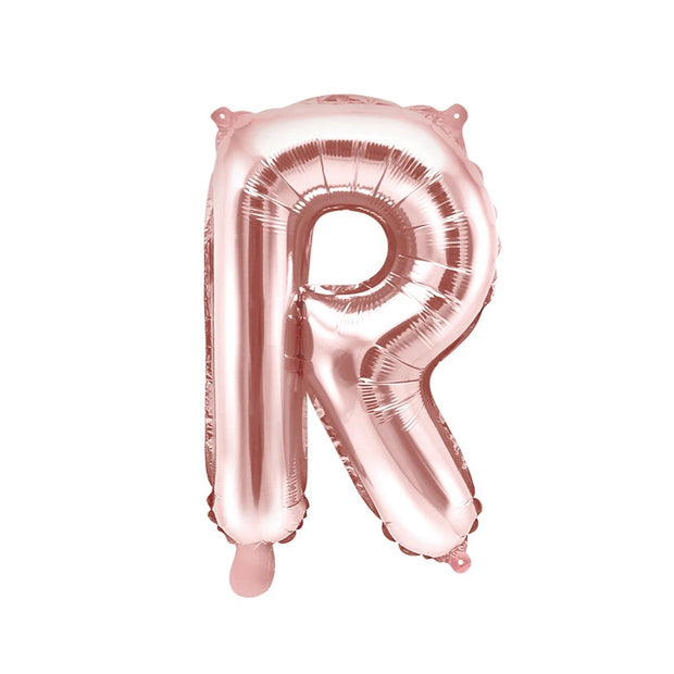 Rose Gold Foil Letter R Balloon 14"