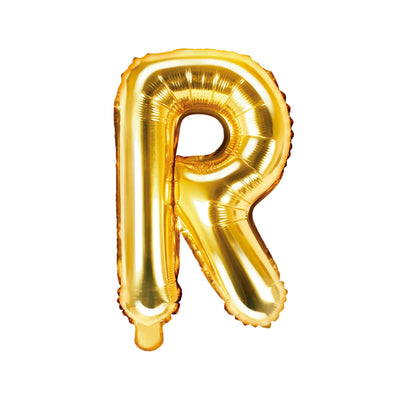 Gold Foil Letter R Balloon 14"