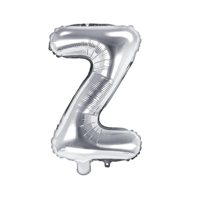 Silver Foil Letter Z Balloon 14"