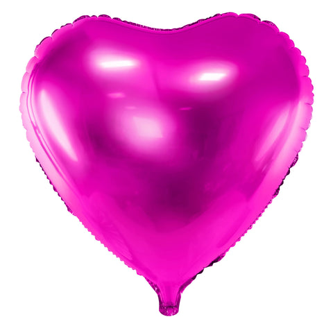 Hot Pink Foil Heart Balloon 18"