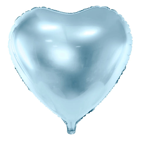 Baby Blue Foil Heart Balloon 18"