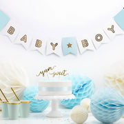 Blue & Gold Baby Boy Banner