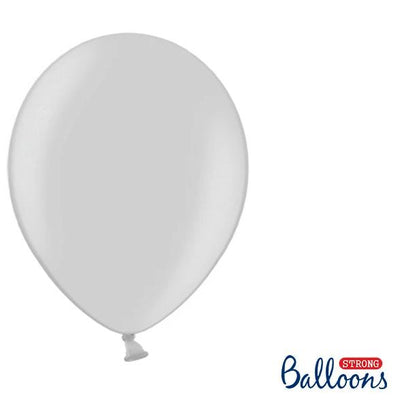 Silver Strong Latex Balloons 12" (10 Pack)