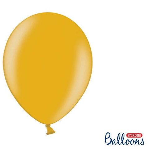 Gold Strong Latex Balloons 12" (10 Pack)