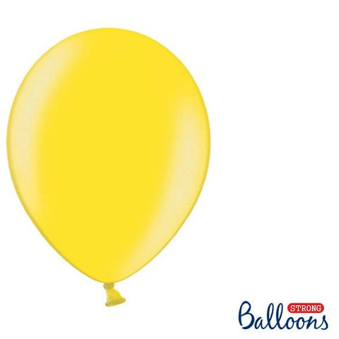Yellow Strong Latex Balloons 12" (10 Pack)