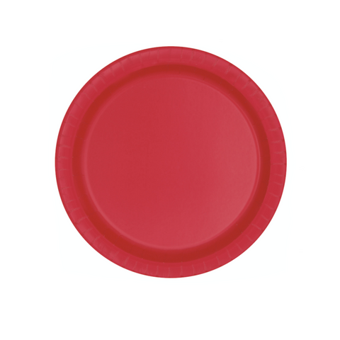 Red Paper Plates 18cm (8 Pack)