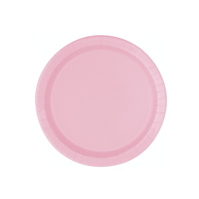 Baby Pink Paper Plates 18cm (8 Pack)