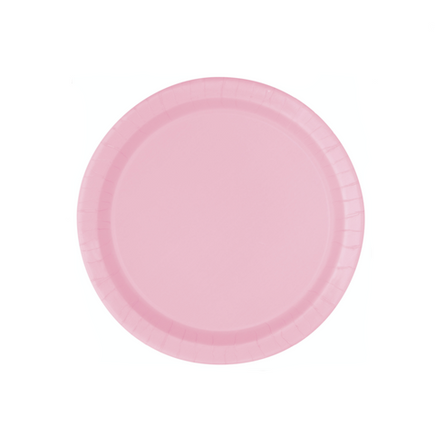 Baby Pink Paper Plates 18cm (8 Pack)