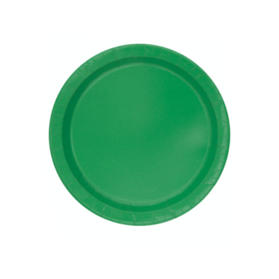 Emerald Green Paper Plates 18cm (8 Pack)