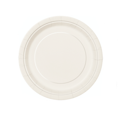 Ivory Paper Plates 18cm (8 Pack)