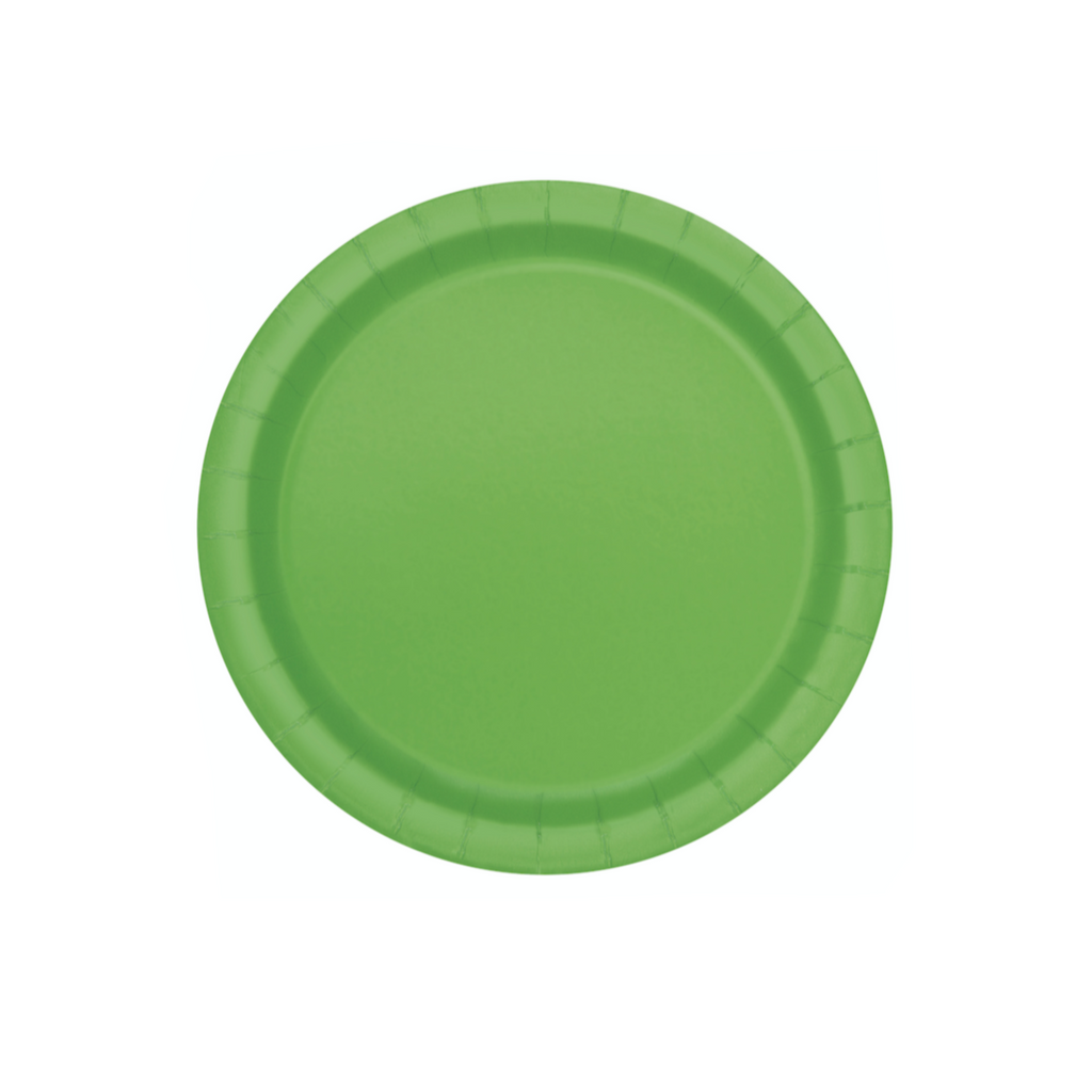 Lime Green Paper Plates 18cm 8 Pack Forever Party