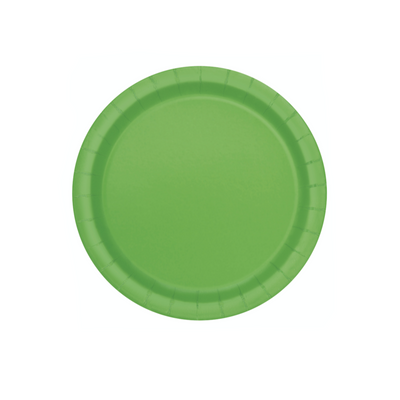 Lime Green Paper Plates 18cm (8 Pack)