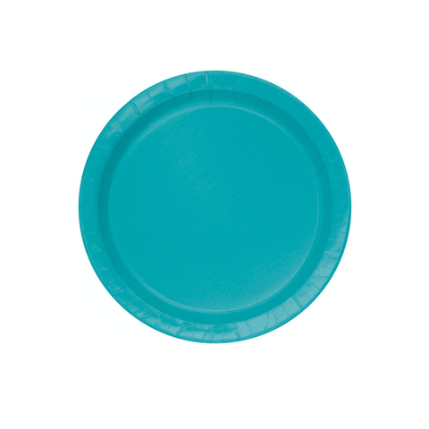 Teal Paper Plates 18cm (8 Pack)