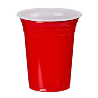 Red Plastic Cups 455ml (50 Pack)